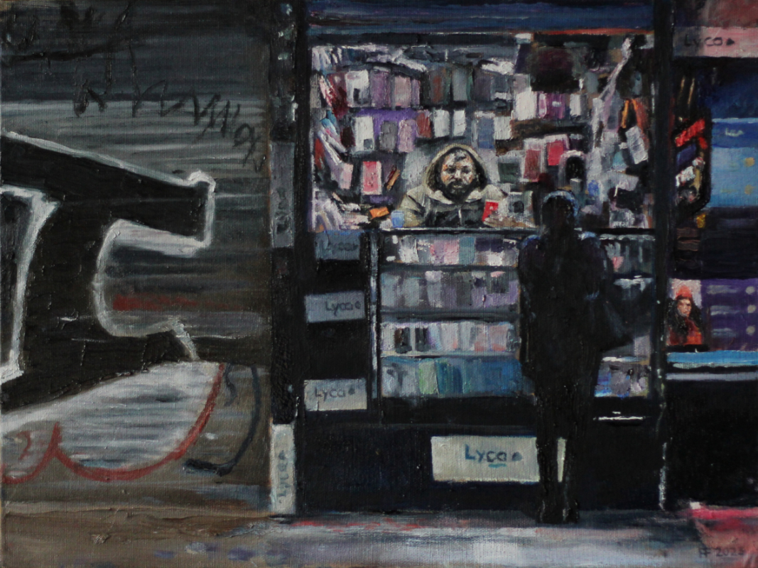 Deptford High Street 6.50pm oil on canvas 30 x 40 cm